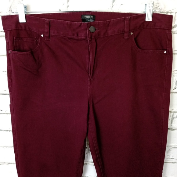 TORRID Womens Wine Burgundy Jeans Size 14 - Picture 4 of 8